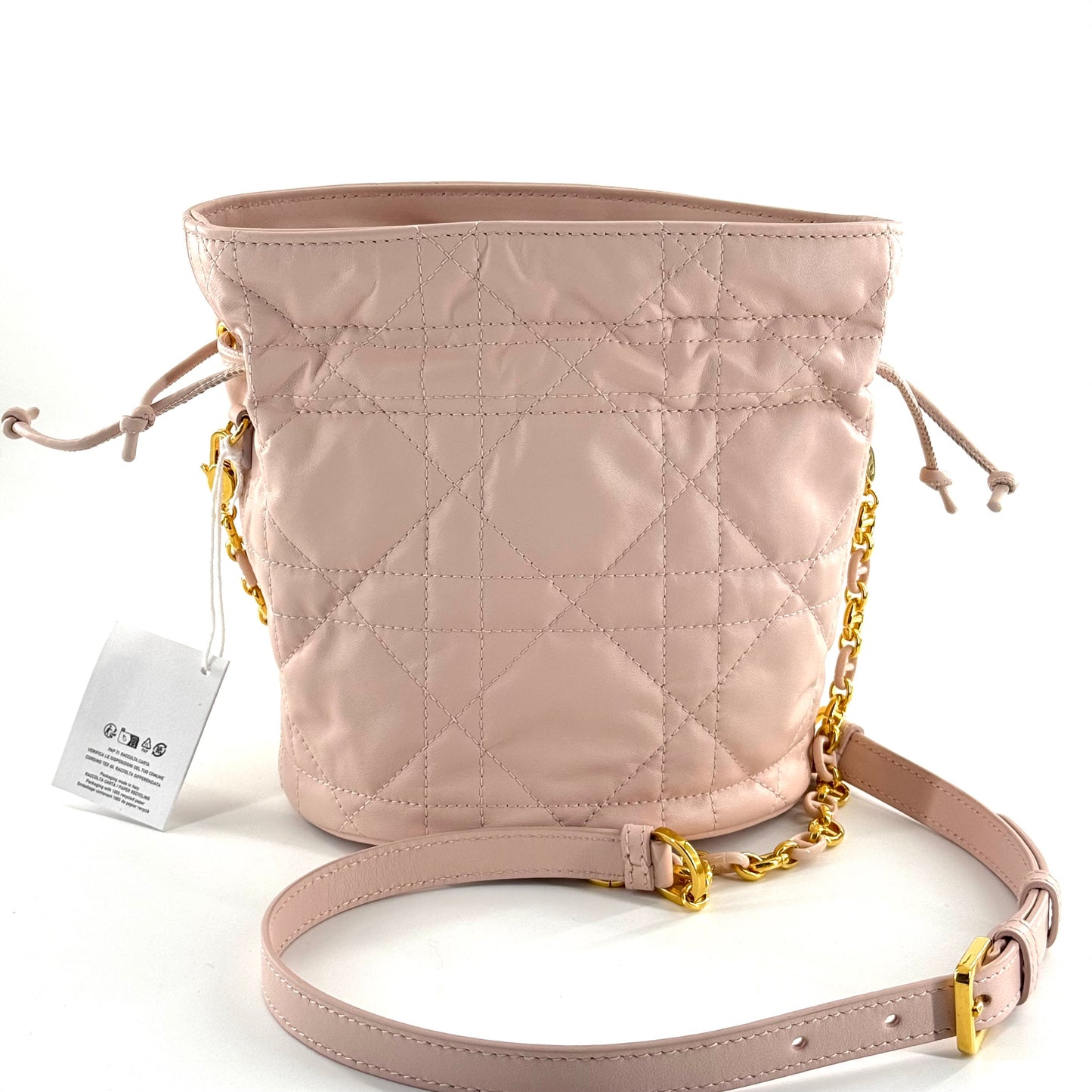 Dior - Drawstring Bucket Bag - Leather - Pink