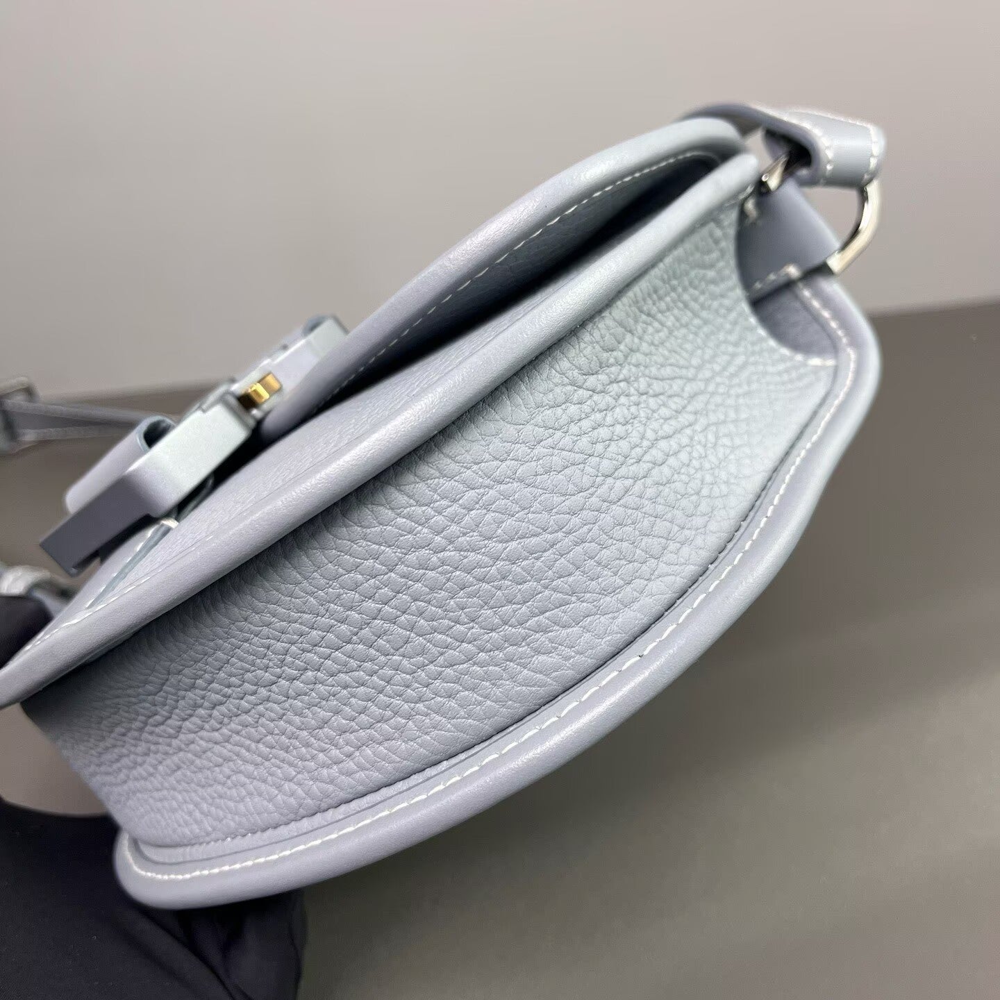 Dior - Gallop Messenger Bag - Grained cowhide leather - Fog Blue - (mini)
