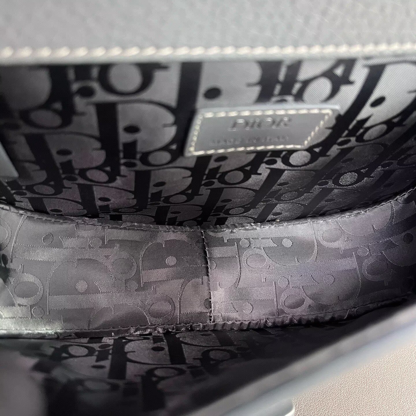 Dior - Gallop Messenger Bag - Grained cowhide leather - Fog Blue - (mini)