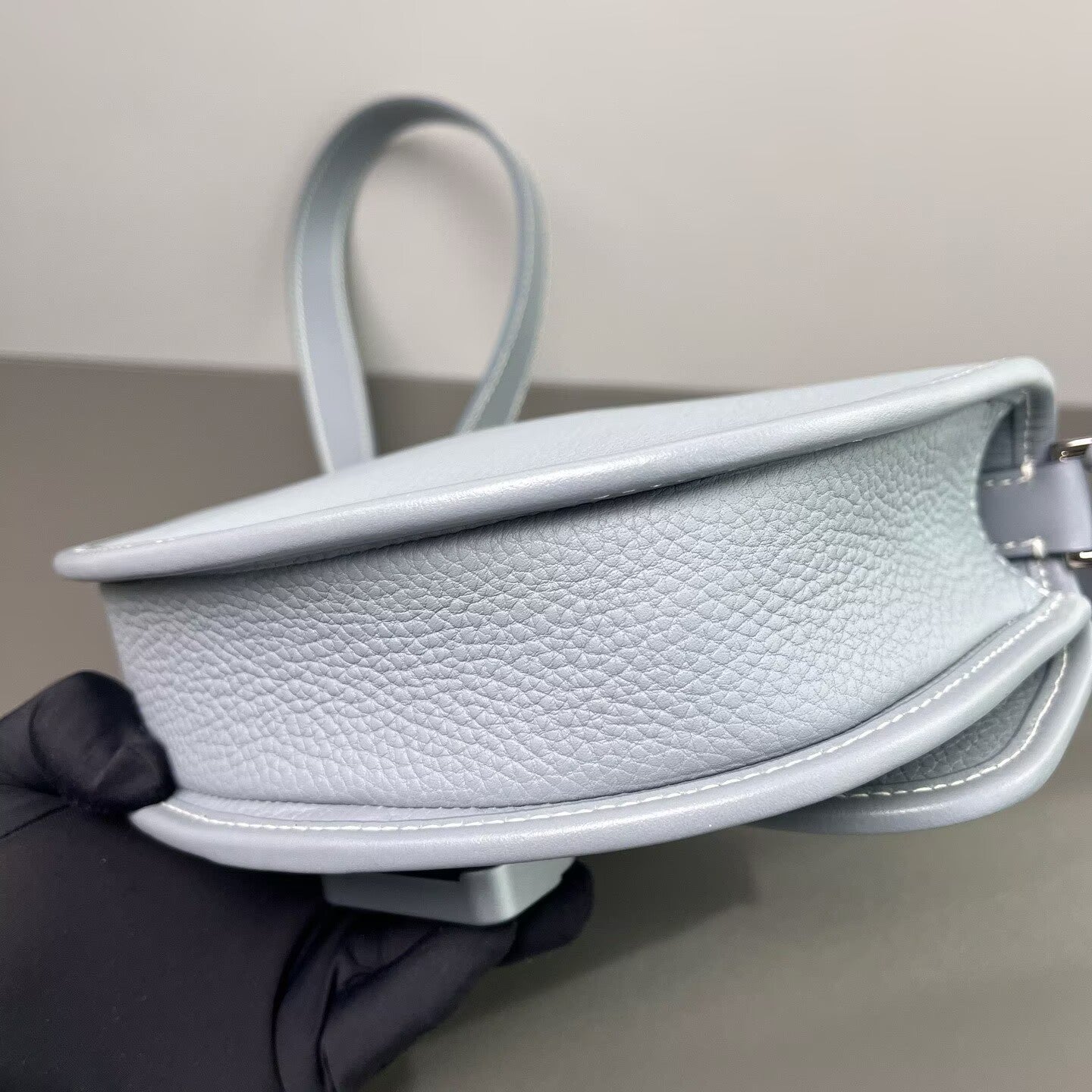 Dior - Gallop Messenger Bag - Grained cowhide leather - Fog Blue - (mini)