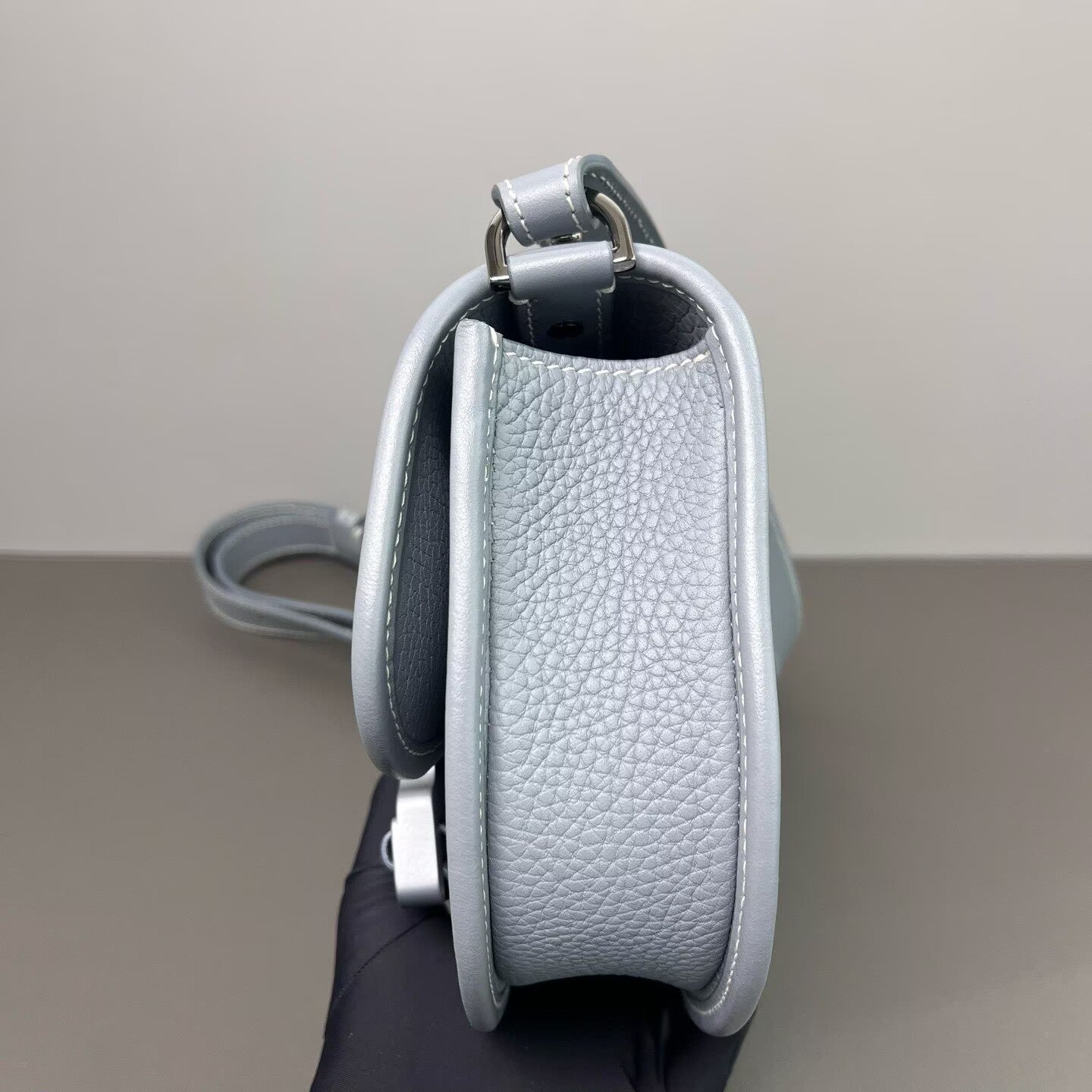 Dior - Gallop Messenger Bag - Grained cowhide leather - Fog Blue - (mini)