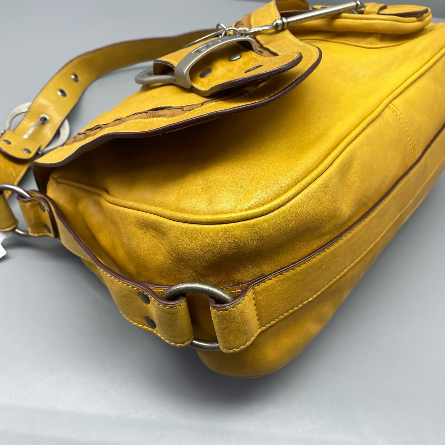 Dior - Gaucho Saddle Bag - Leather - Yellow - (medium)