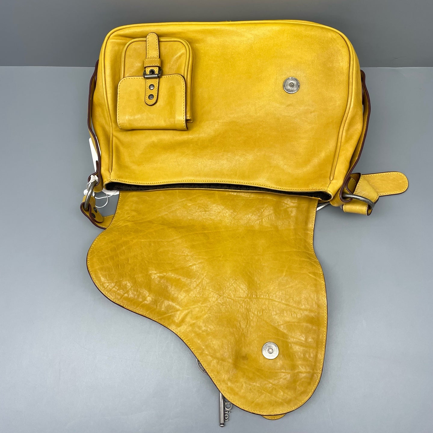 Dior - Gaucho Saddle Bag - Leather - Yellow - (medium)