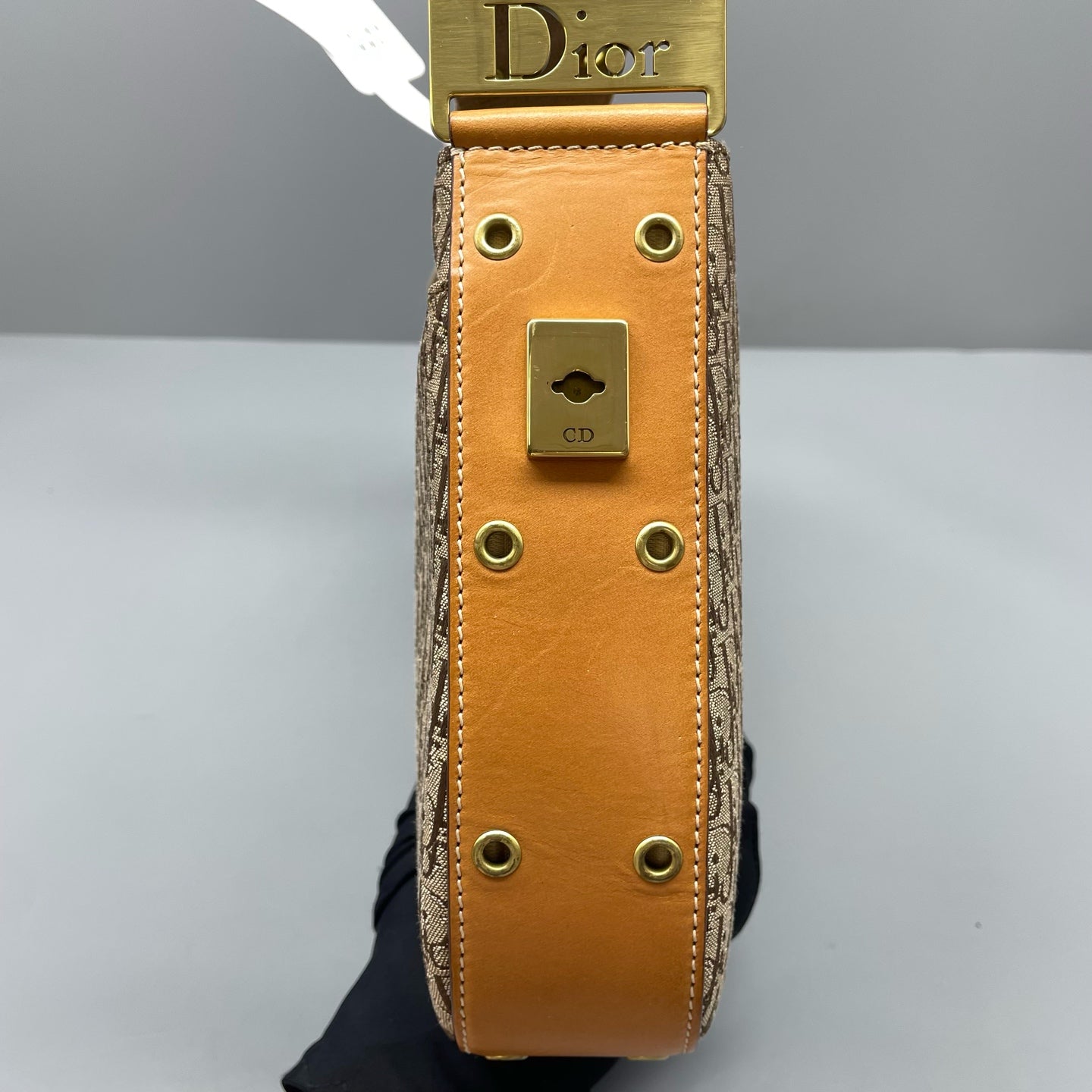 Dior - Half-moon Bag - Dior Oblique canvas with leather trim - Brown - (medium)