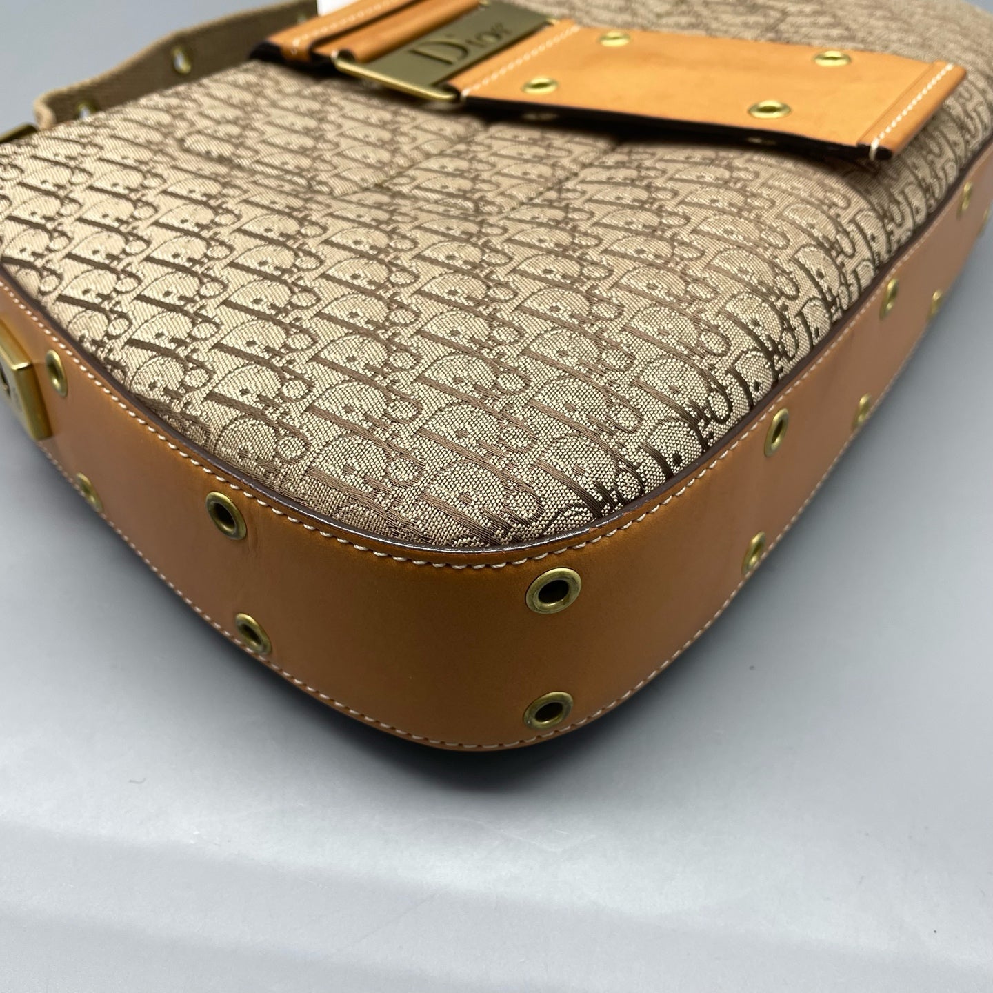 Dior - Half-moon Bag - Dior Oblique canvas with leather trim - Brown - (medium)