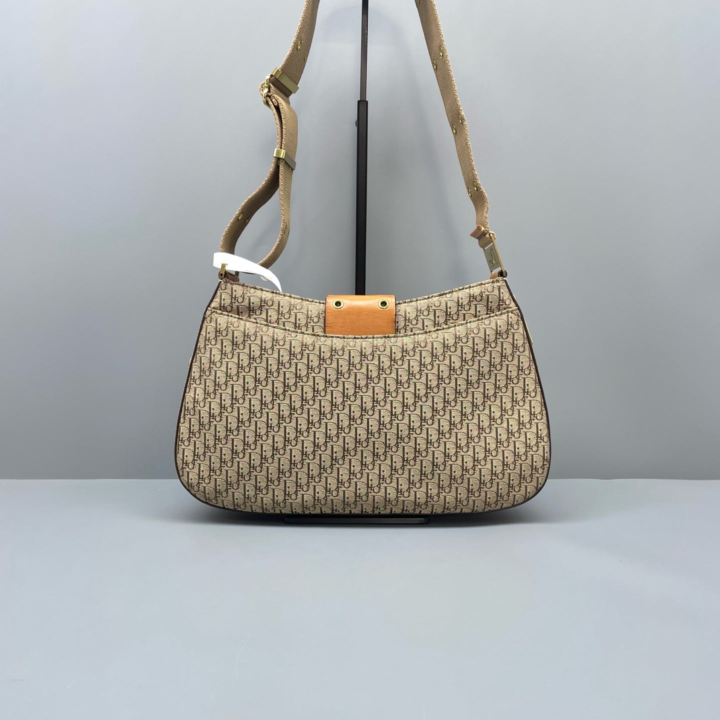 Dior - Half-moon Bag - Dior Oblique canvas with leather trim - Brown - (medium)