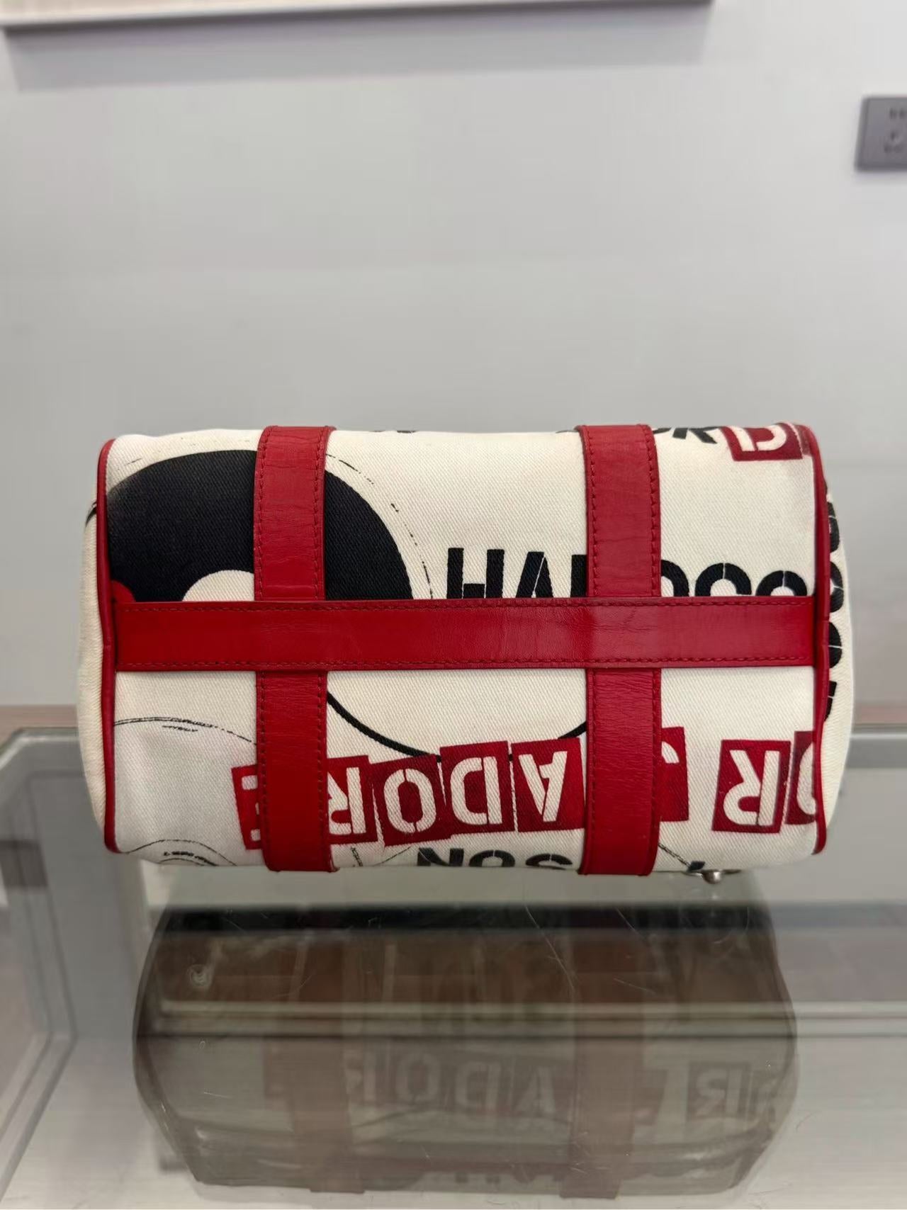 Dior - Hardcore series Omotesando Limited Edition Boston Bag - Canvas with Leather trim - White - (Small)
