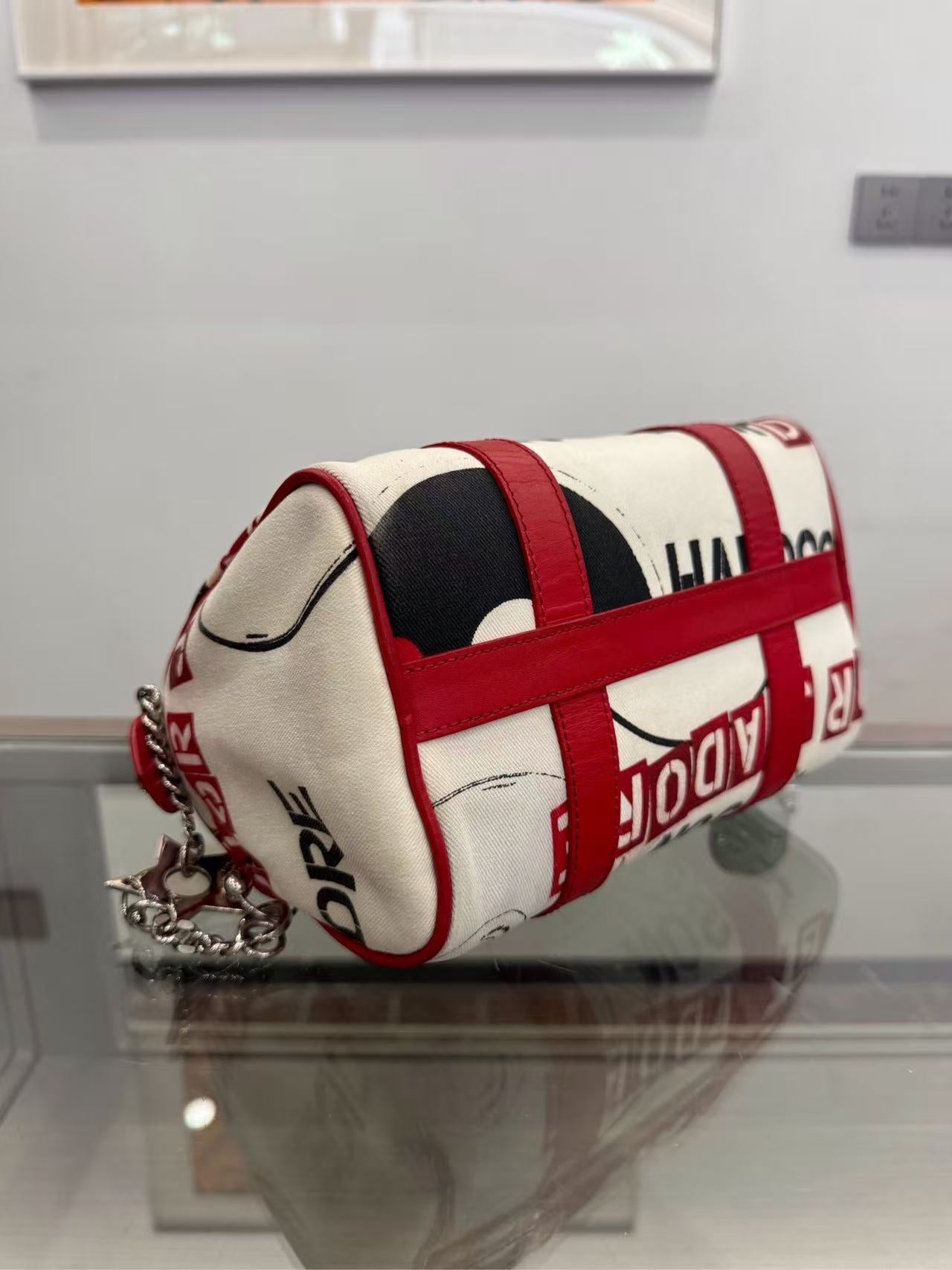 Dior - Hardcore series Omotesando Limited Edition Boston Bag - Canvas with Leather trim - White - (Small)