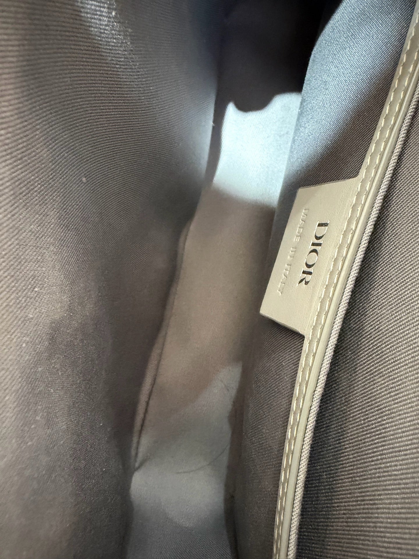 Dior - Hit The Road Messenger Bag - Leather and canvas - Grey - (small)