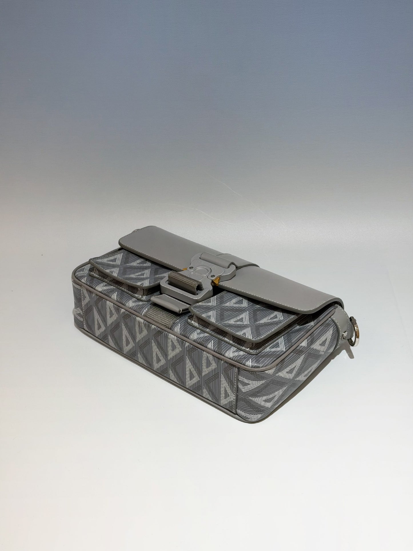 Dior - Hit The Road Messenger Bag - Leather and canvas - Grey - (small)