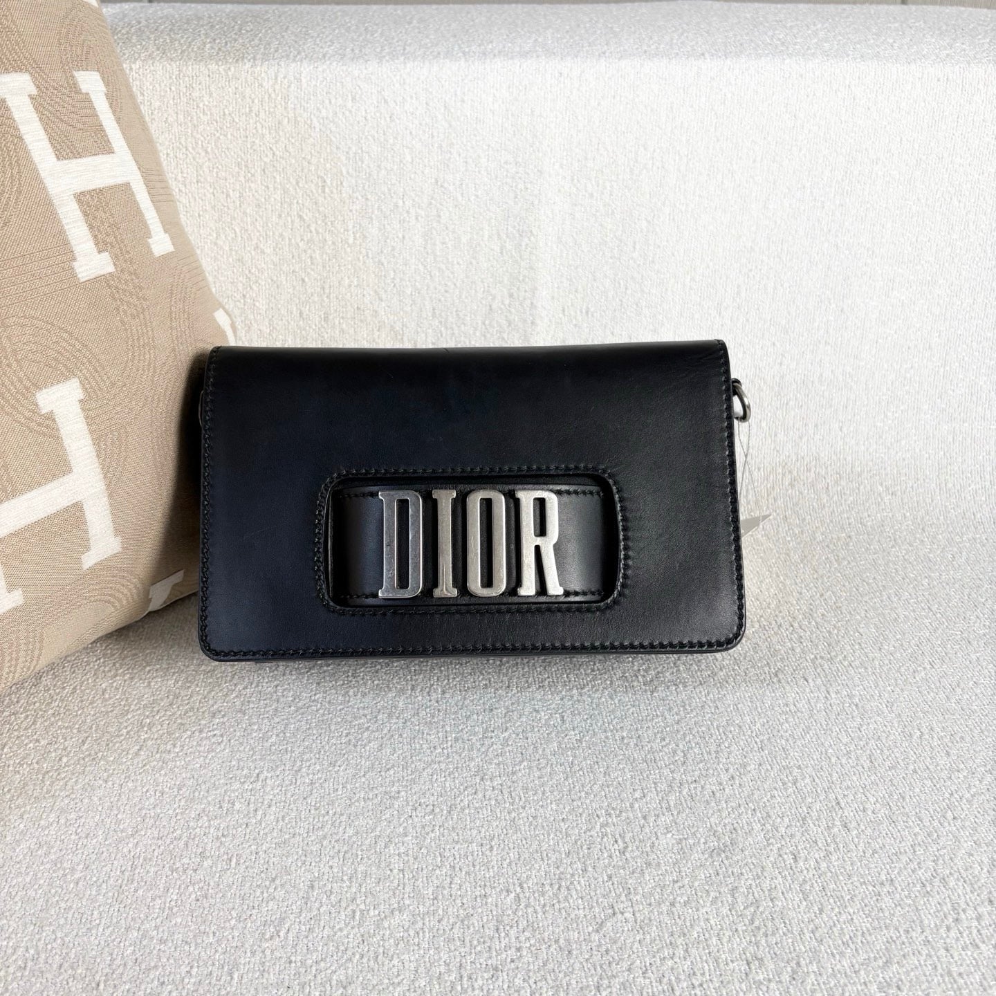 Dior - J'Adior Flap Bag with Wide Strap - Cowhide leather - Black - (medium)