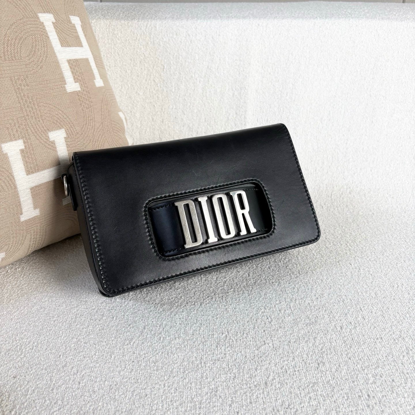 Dior - J'Adior Flap Bag with Wide Strap - Cowhide leather - Black - (medium)
