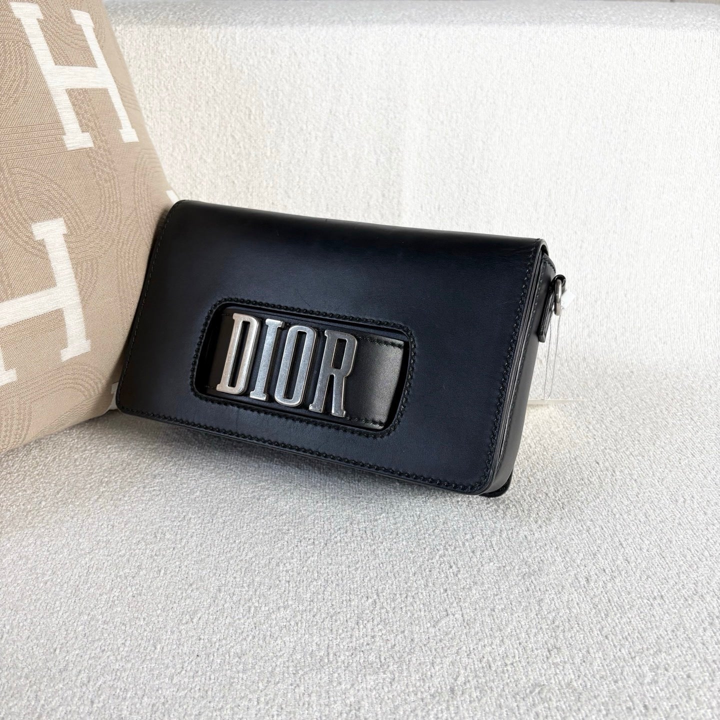 Dior - J'Adior Flap Bag with Wide Strap - Cowhide leather - Black - (medium)