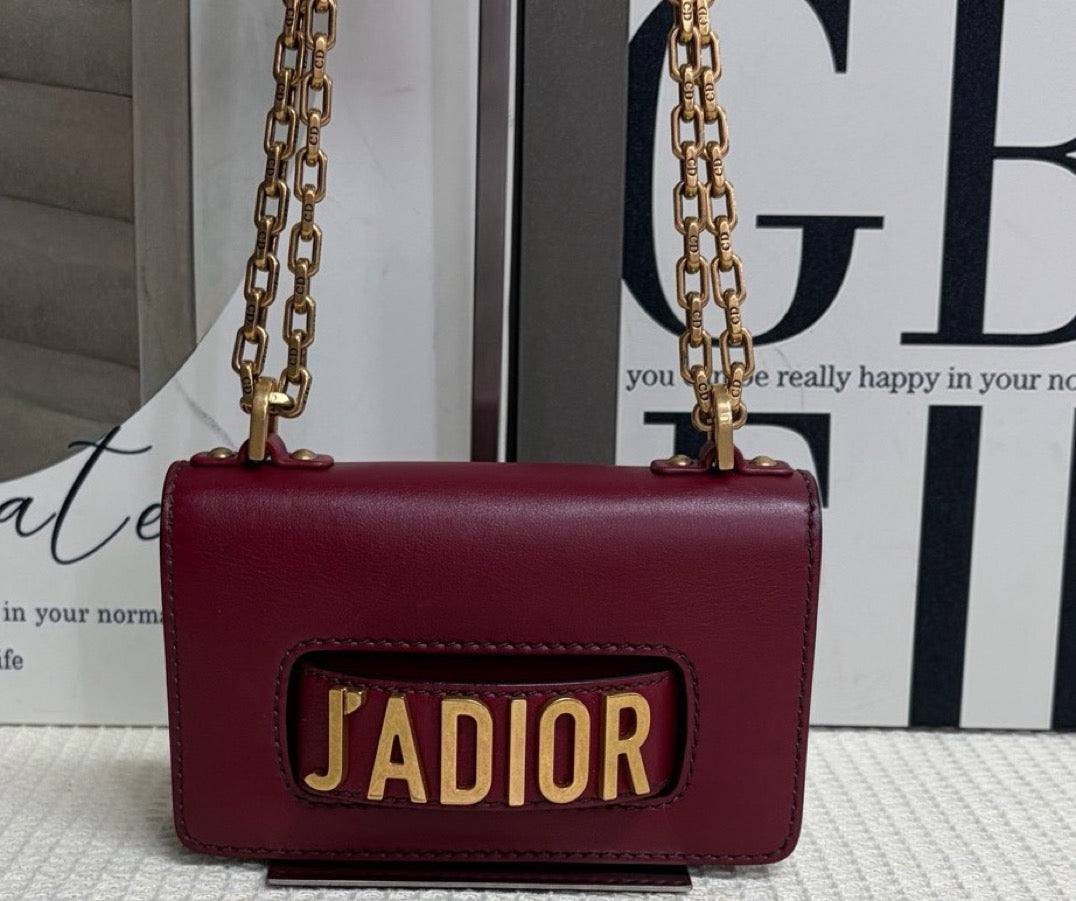 Dior - J'Adior - Leather - Burgundy - (mini)