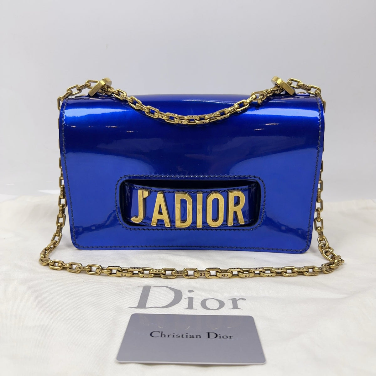 Dior - J'Adior Medium - Patent leather - Blue - (medium)