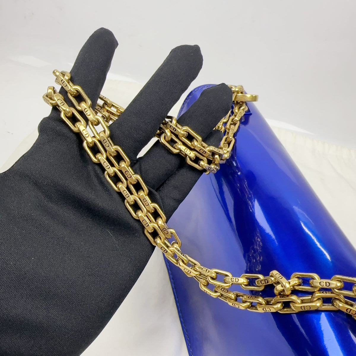 Dior - J'Adior Medium - Patent leather - Blue - (medium)