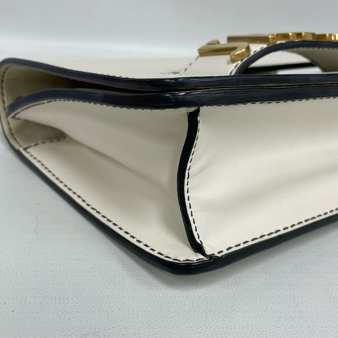 Dior - Jadior Flap Bag - Cowhide leather - White with Gold-tone Hardware - (Medium)