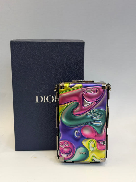 Dior - Kenny Scharf Trunk Clutch - Leather with artistic finish - Multicolour with Silver-Tone Hardware - (mini)