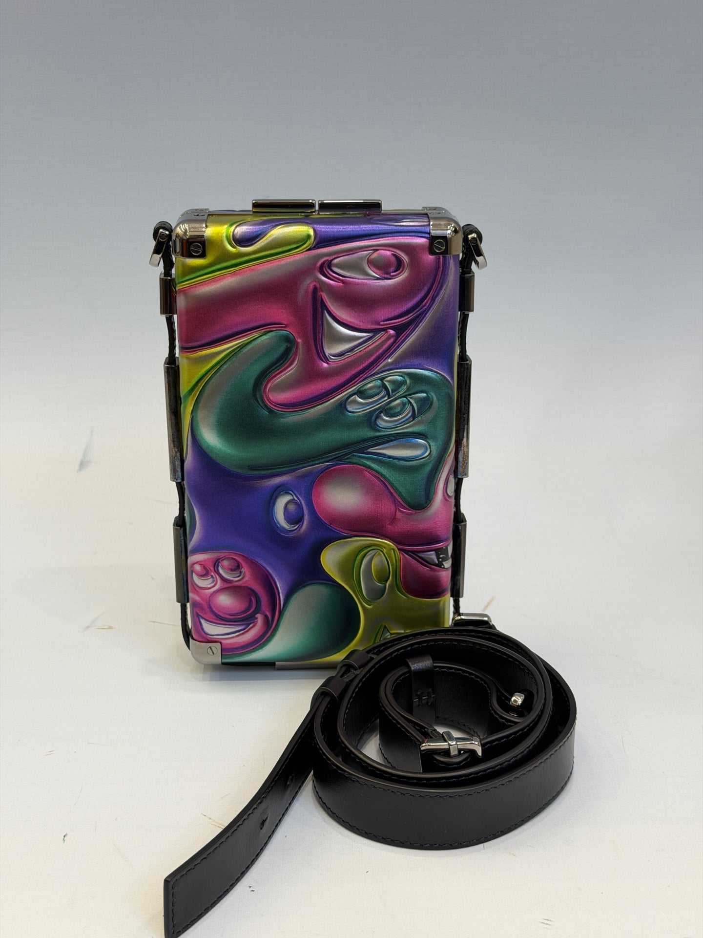 Dior - Kenny Scharf Trunk Clutch - Leather with artistic finish - Multicolour with Silver-Tone Hardware - (mini)