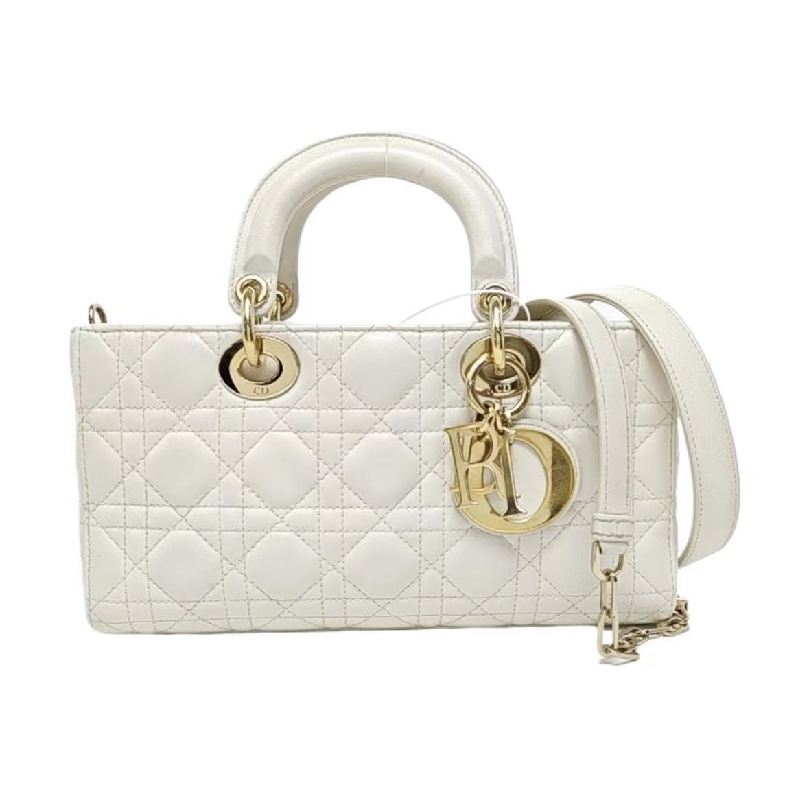 Dior - Lady D-Joy - Lambskin leather - White - (Medium)