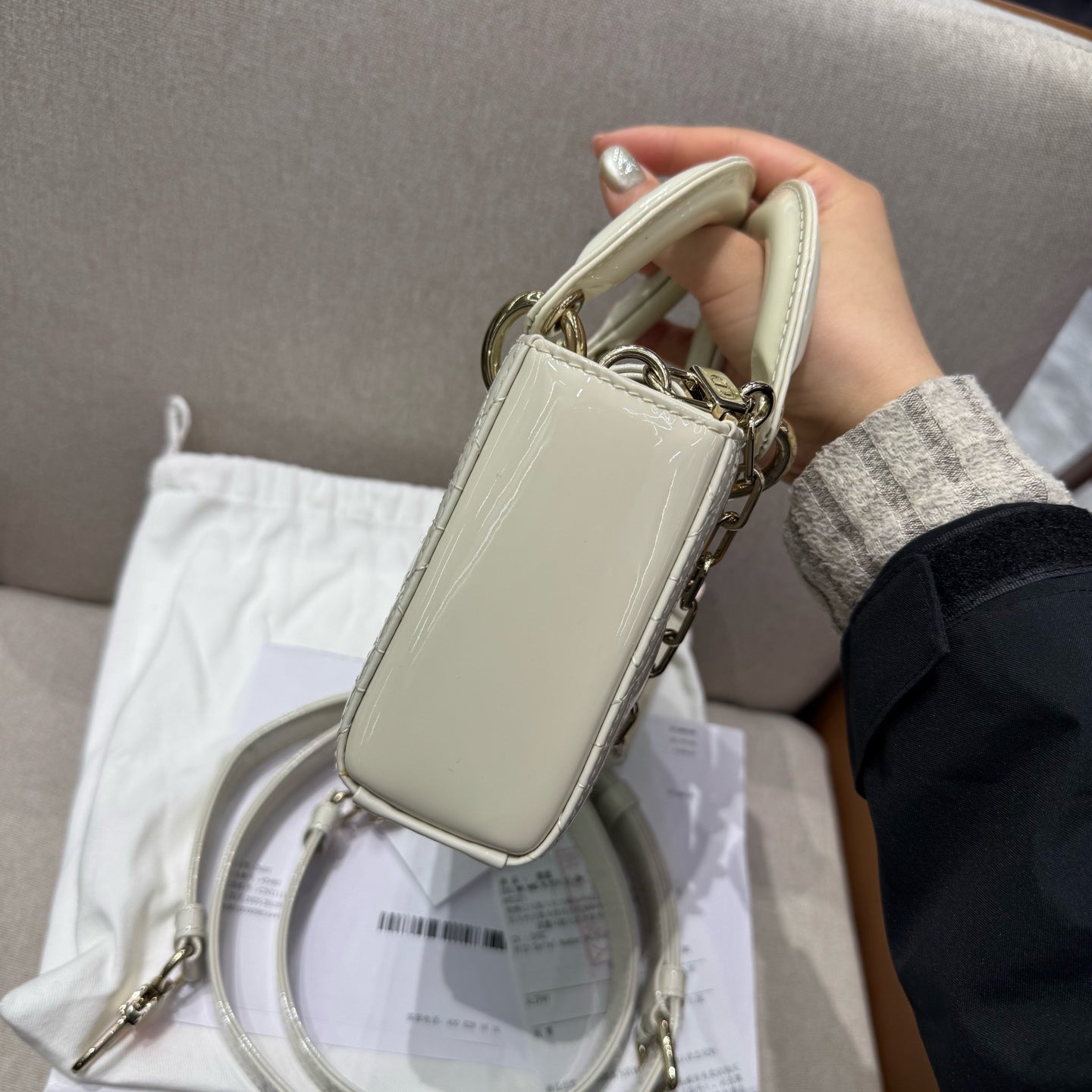 Dior - Lady D-Joy - Patent leather - Beige - (Small)