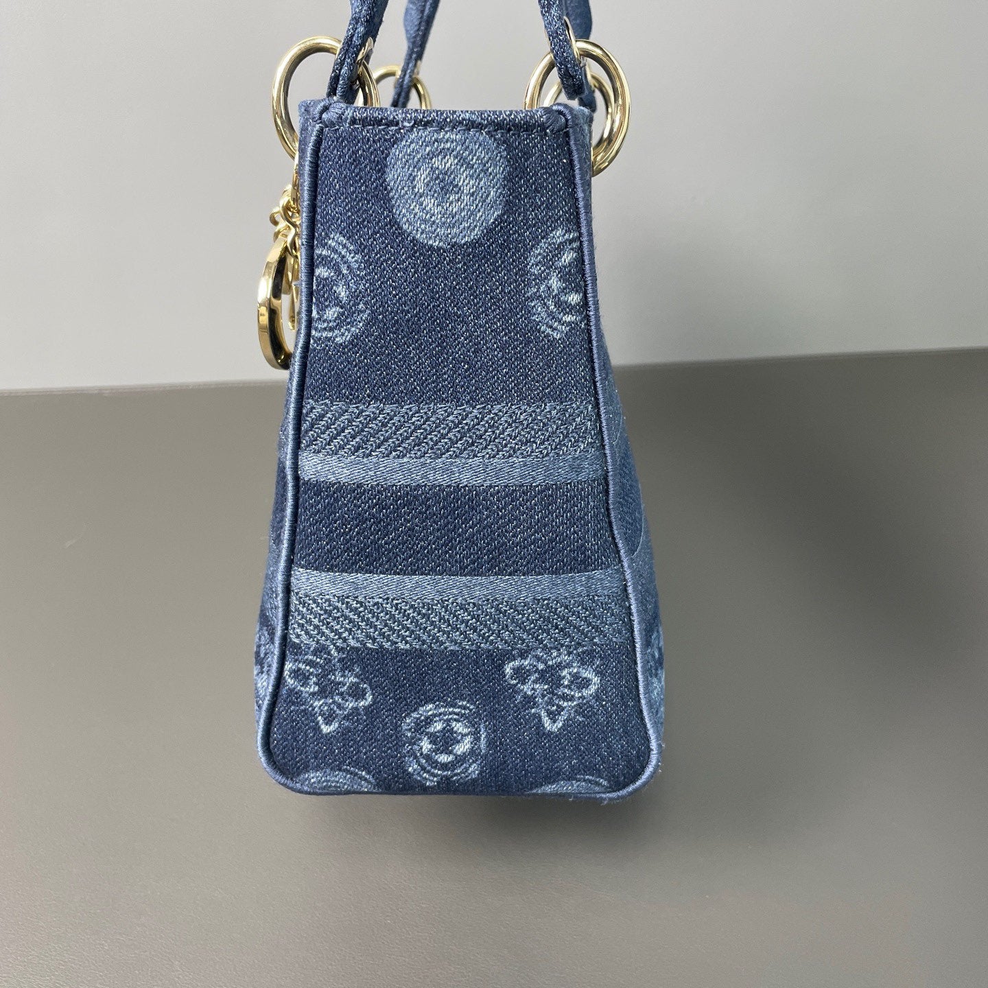 Dior - Lady D-Lite - Denim - Blue with Light Gold-Tone Hardware - (medium)