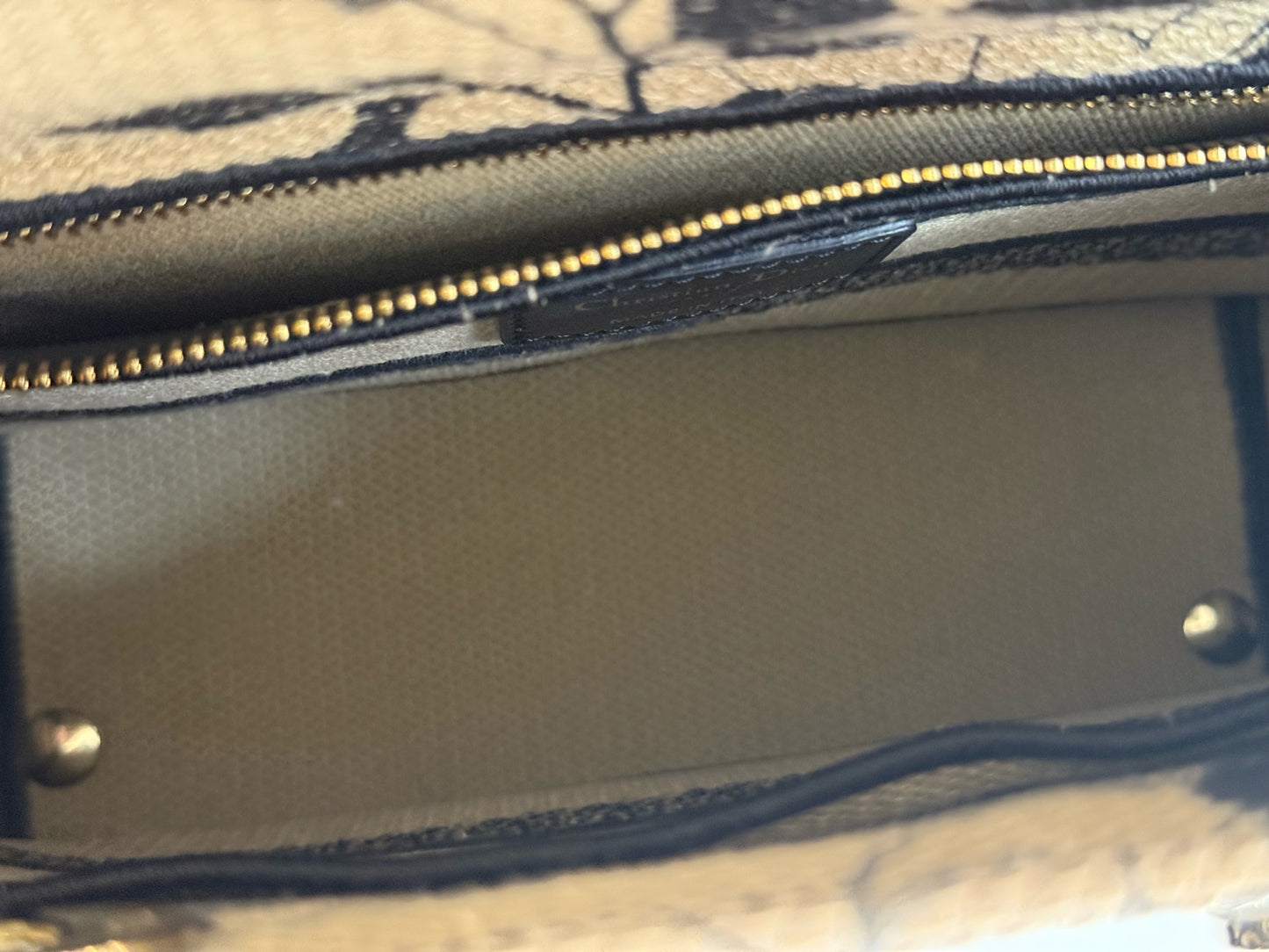 Dior - Lady D-Lite - Embroidered canvas - Beige with Black and Grey - (Medium)