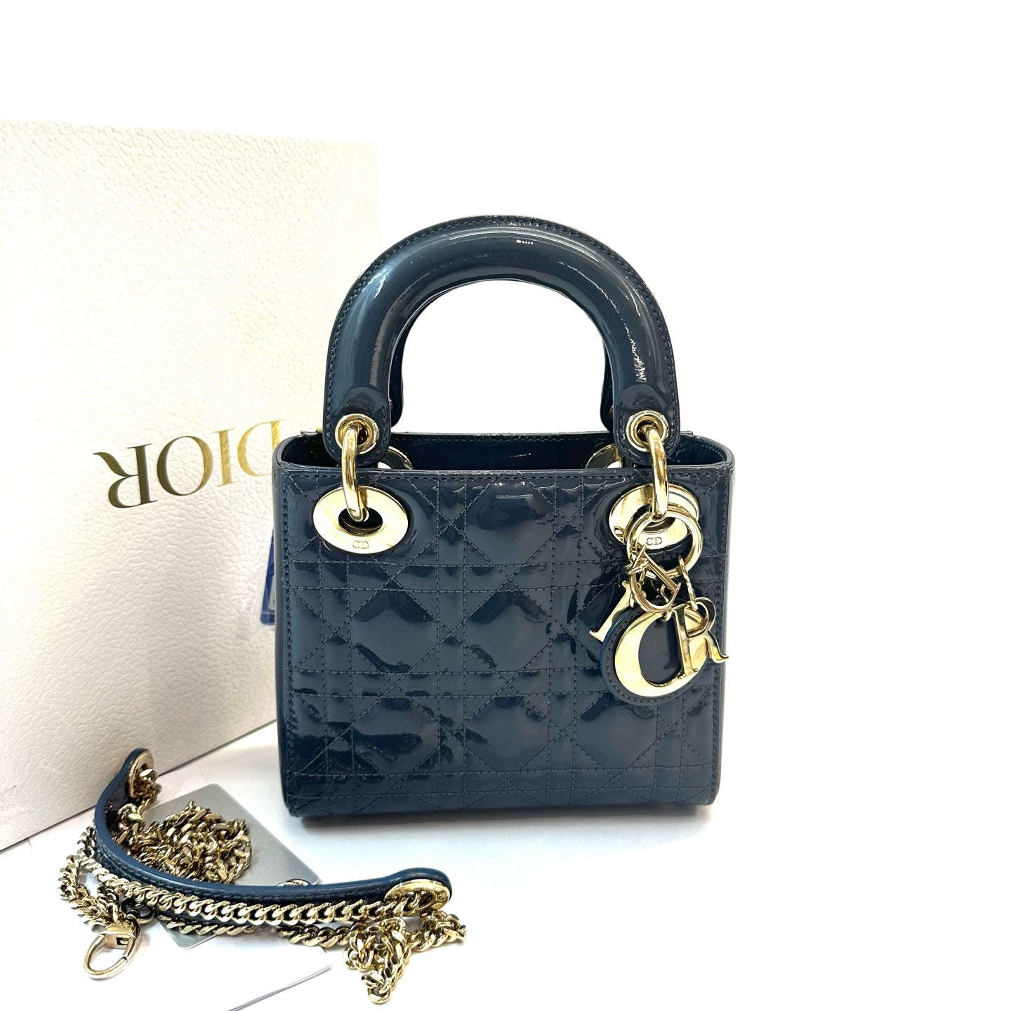 Dior - Lady Dior - Patent leather - Navy