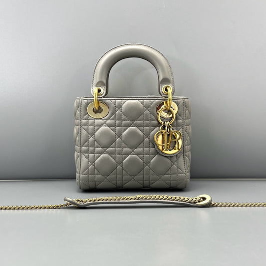 Dior - Lady Dior - Leather - Grey
