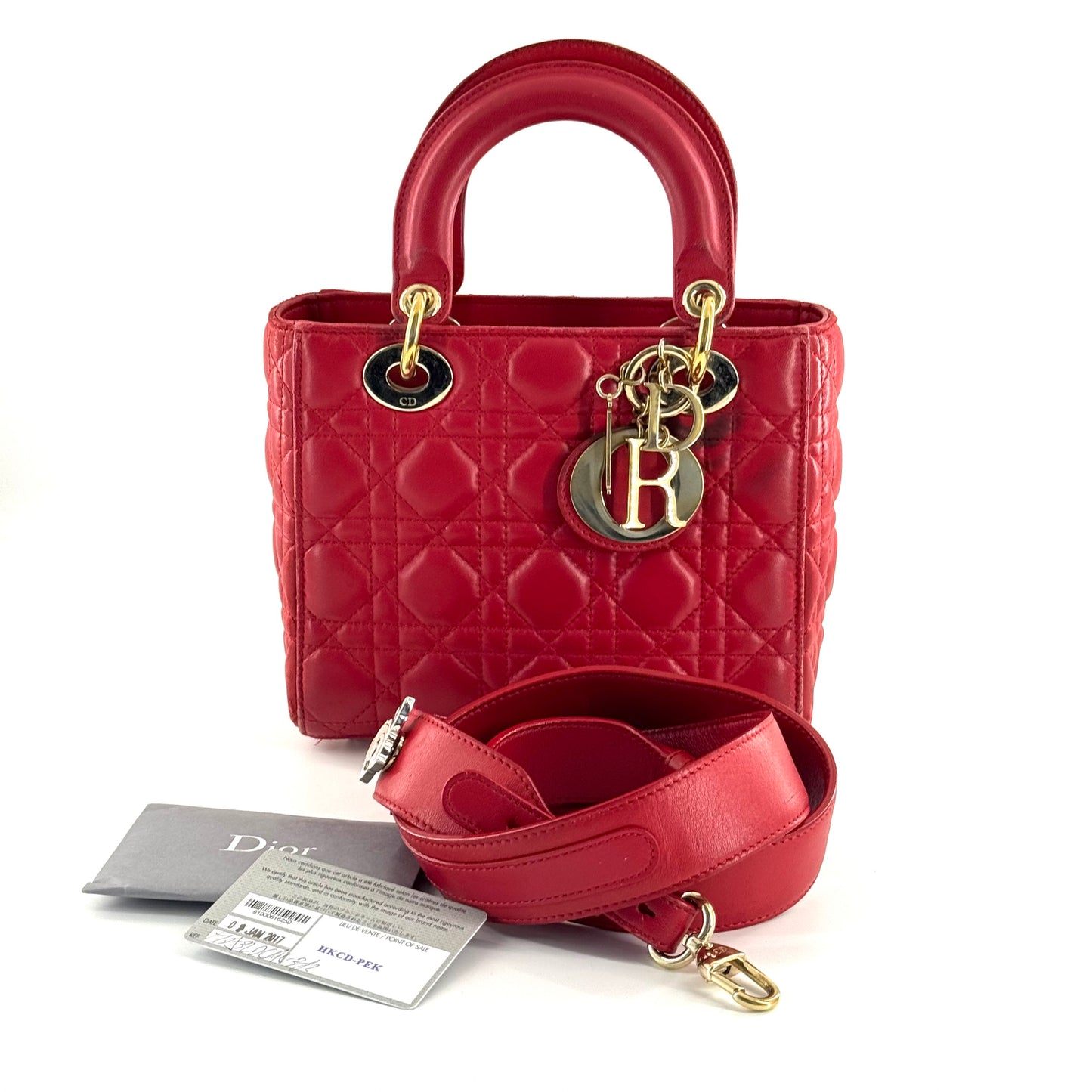 Dior - Lady Dior - Leather - Red