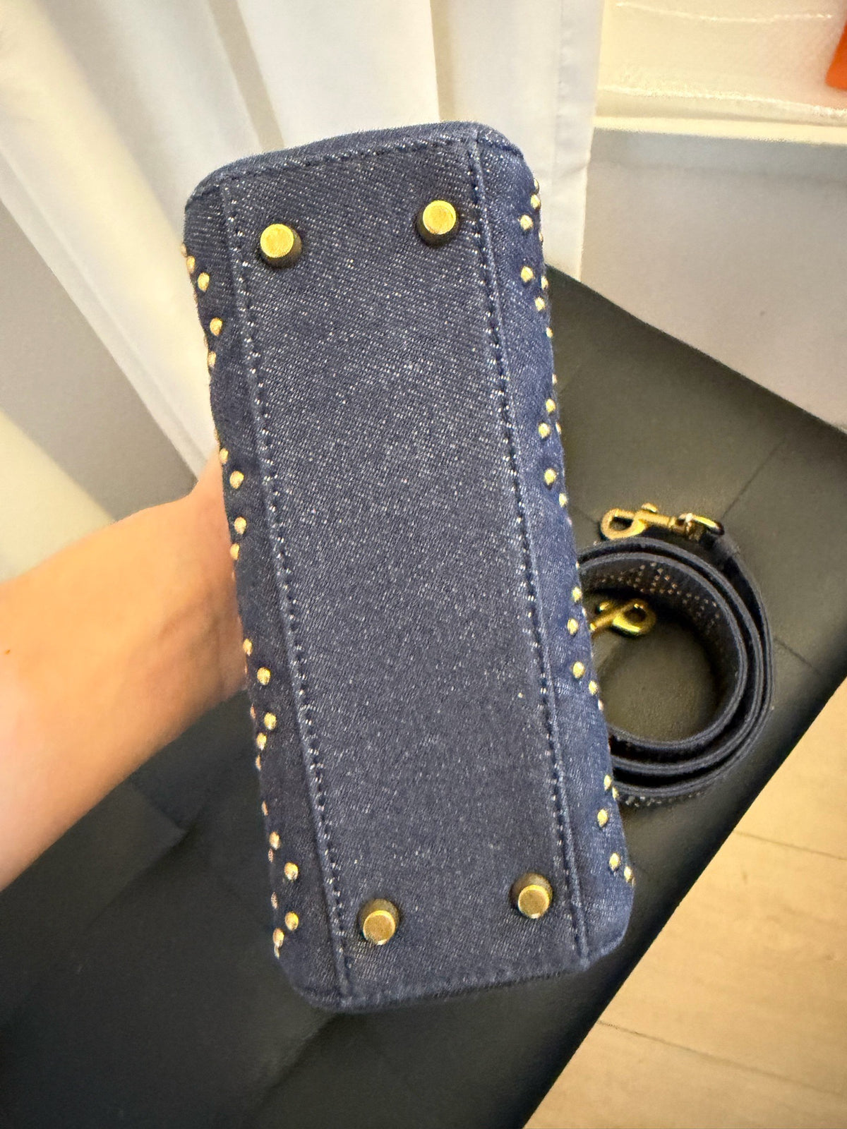 Dior - Lady Dior 3-compartment - Denim - Jeans - Navy
