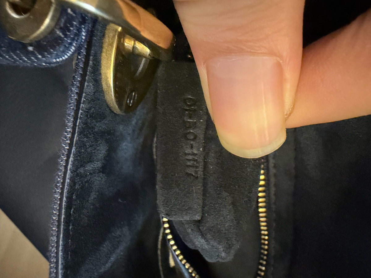Dior - Lady Dior 3-compartment - Denim - Jeans - Navy