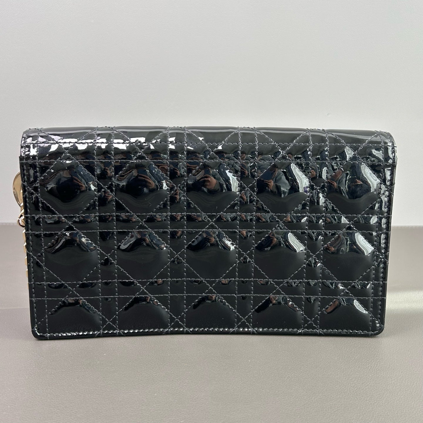 Dior - Lady Dior 3-in-1 Pouch - Patent leather - Black - (mini)