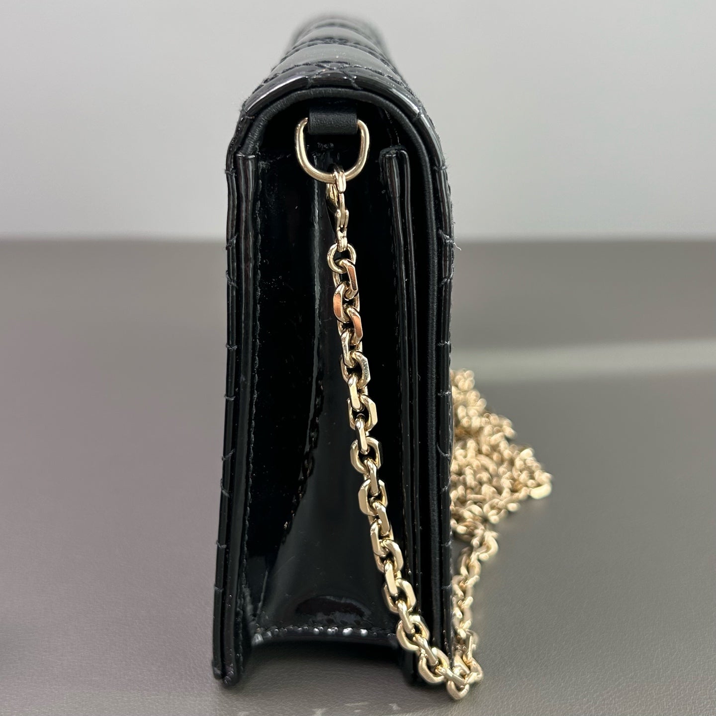 Dior - Lady Dior 3-in-1 Pouch - Patent leather - Black - (mini)