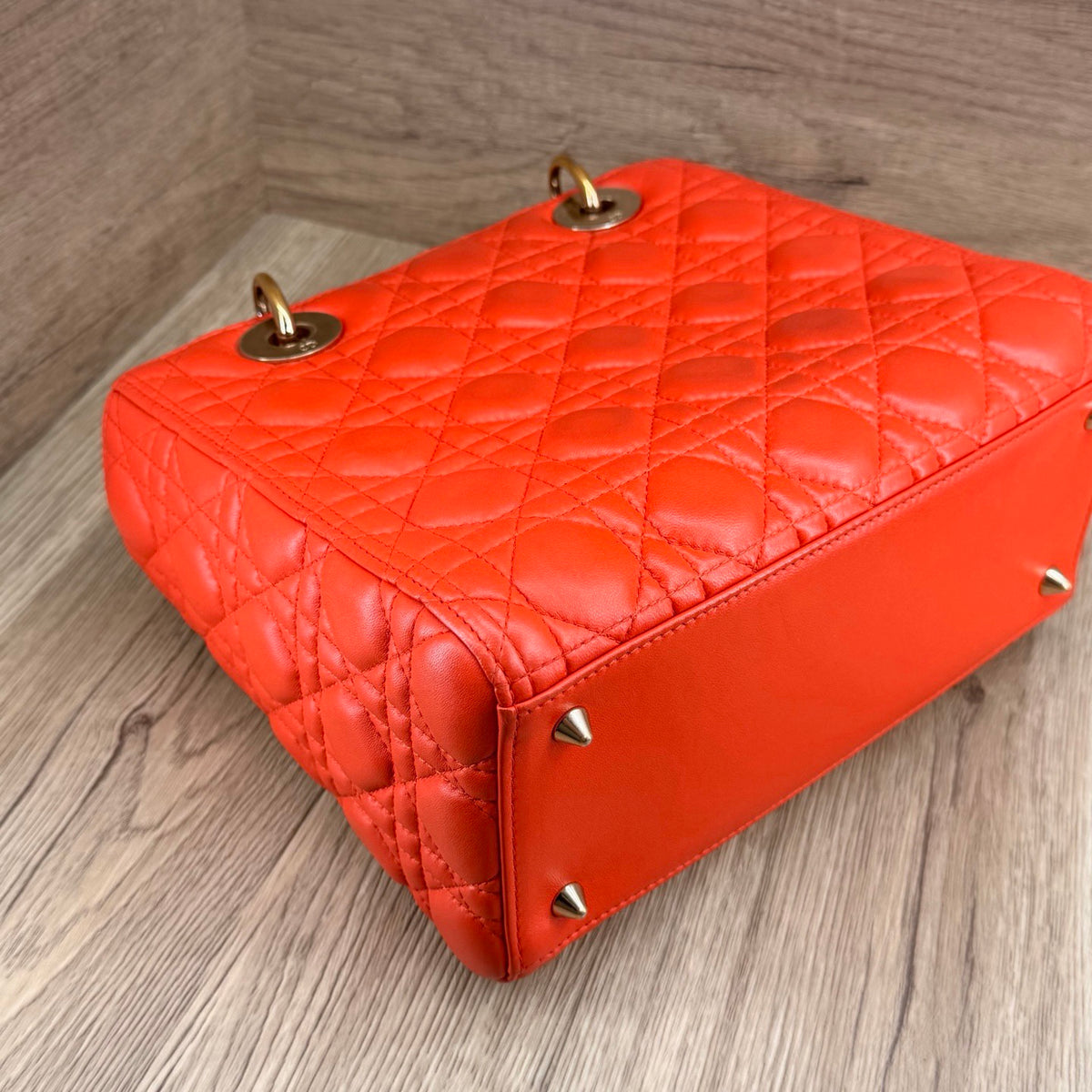 Dior - Lady Dior 5-grid - Leather - Red - (medium)