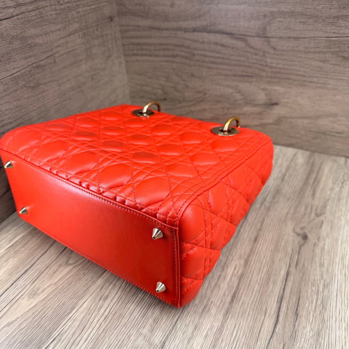 Dior - Lady Dior 5-grid - Leather - Red - (medium)