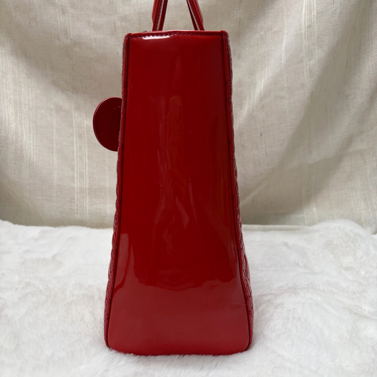 Dior - Lady Dior 7-grid - Patent leather - Red