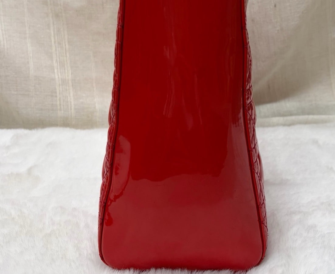 Dior - Lady Dior 7-grid - Patent leather - Red