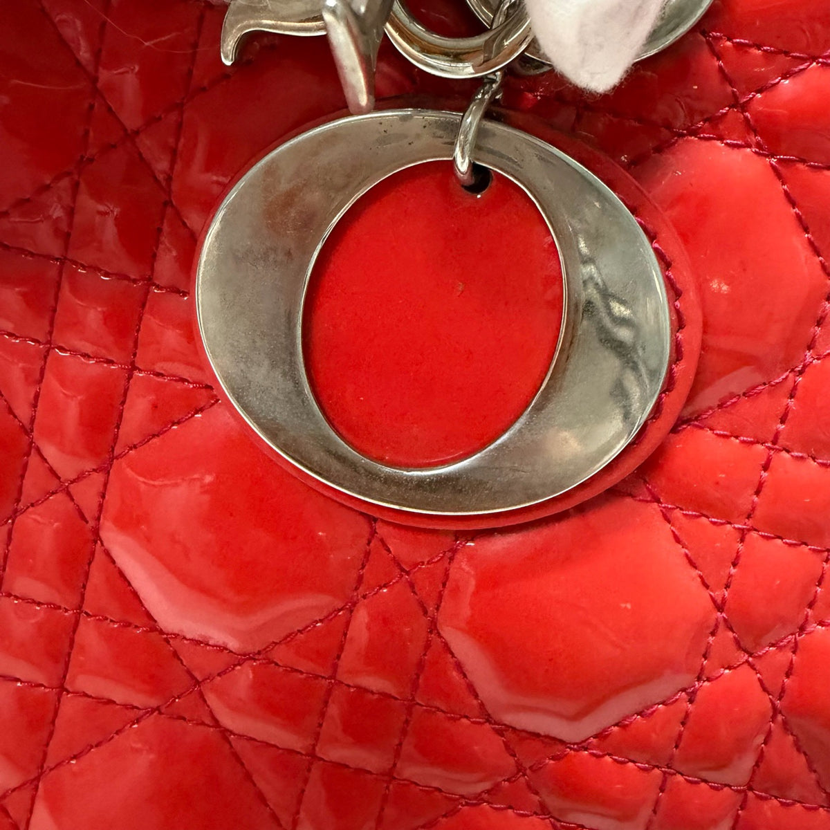 Dior - Lady Dior 7-grid - Patent leather - Red