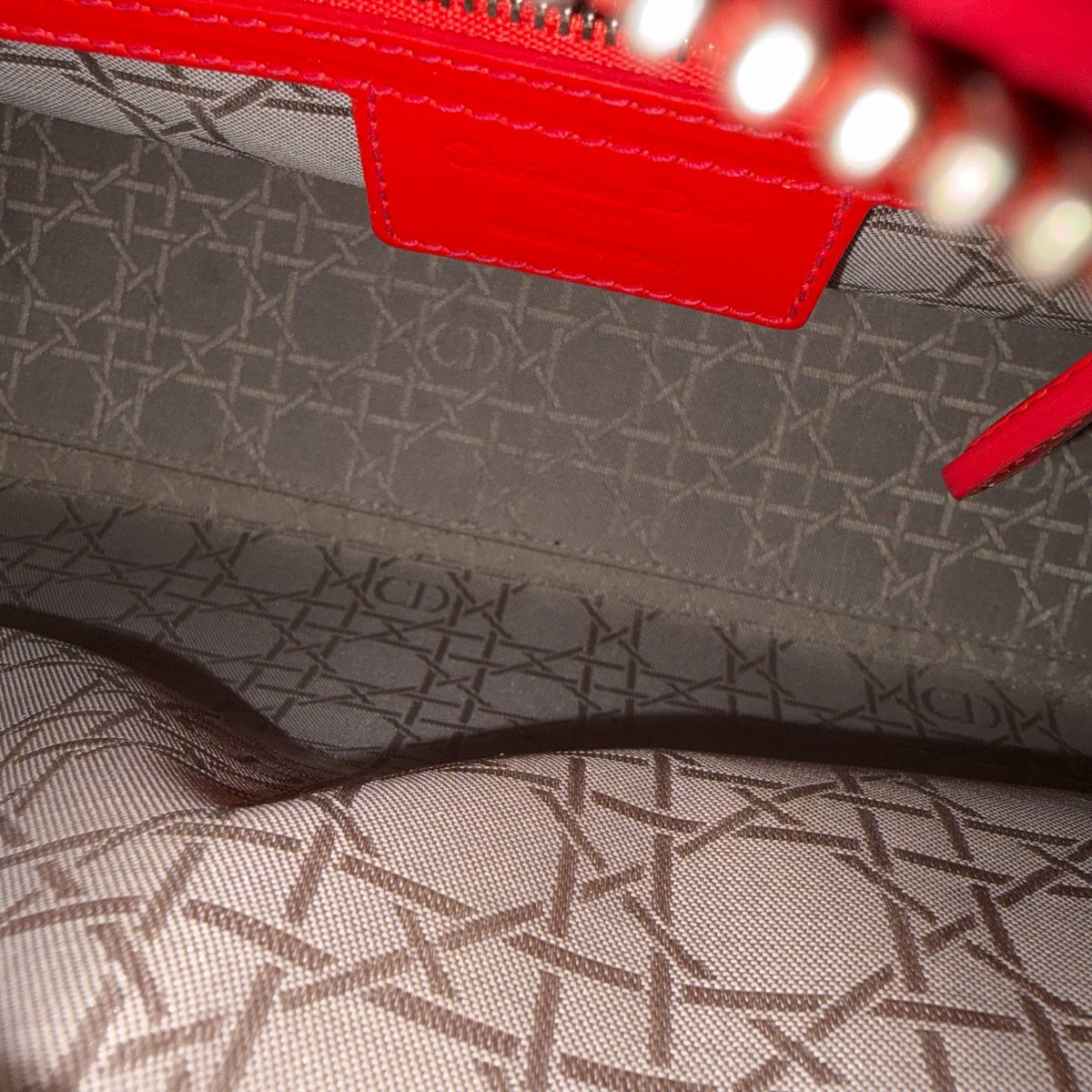 Dior - Lady Dior 7-grid - Patent leather - Red