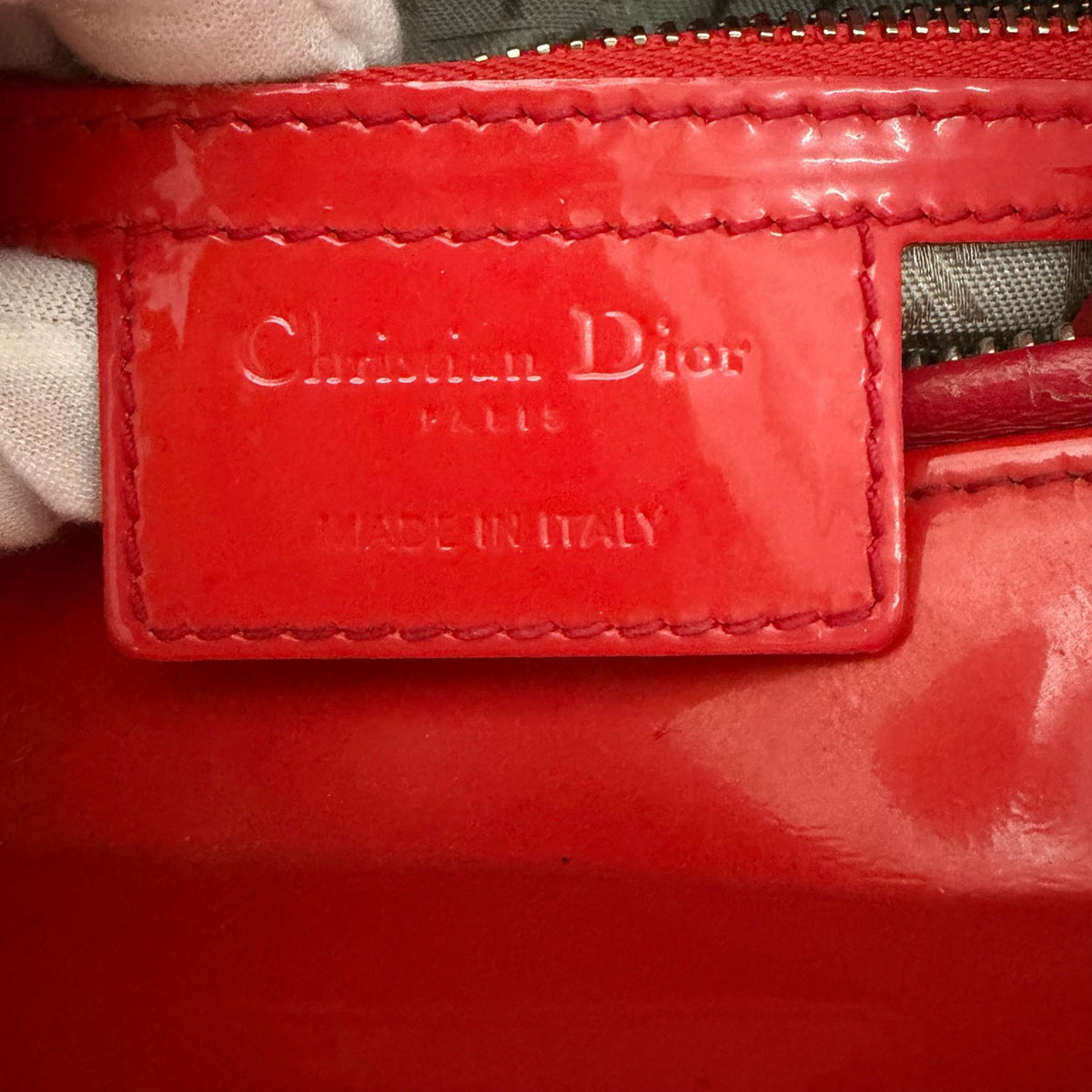 Dior - Lady Dior 7-grid - Patent leather - Red
