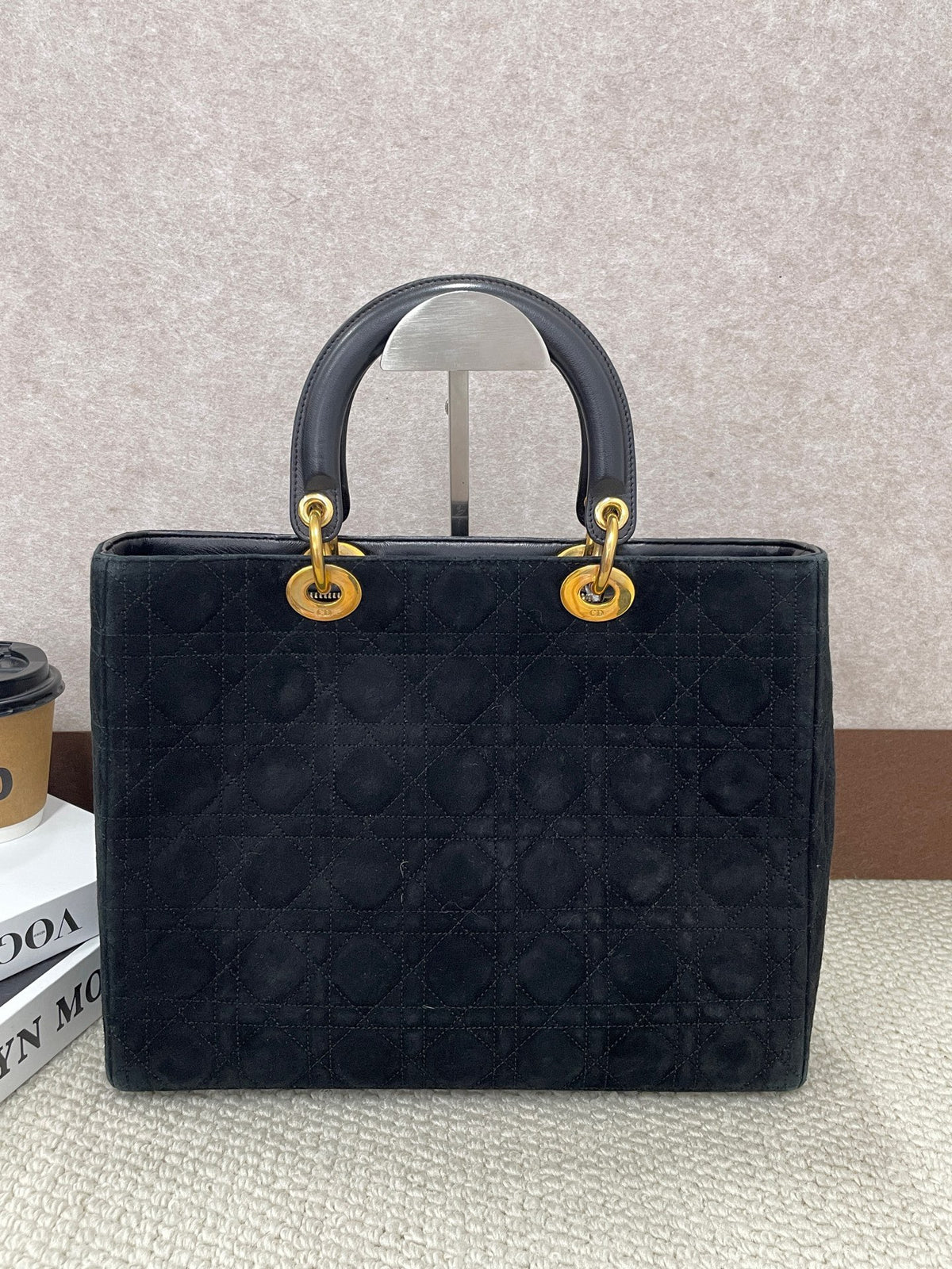 Dior - Lady Dior 7-grid - Suede - Black