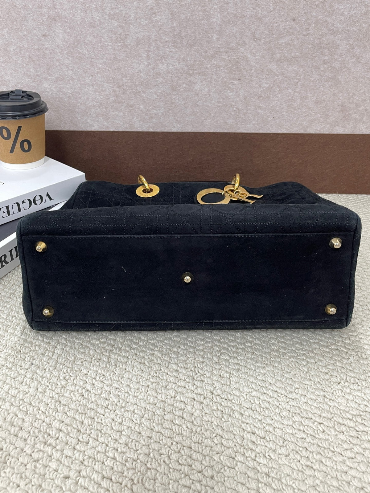 Dior - Lady Dior 7-grid - Suede - Black