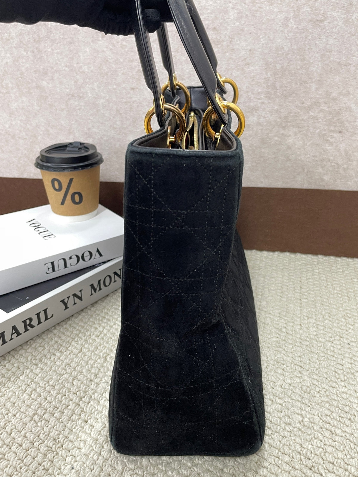 Dior - Lady Dior 7-grid - Suede - Black