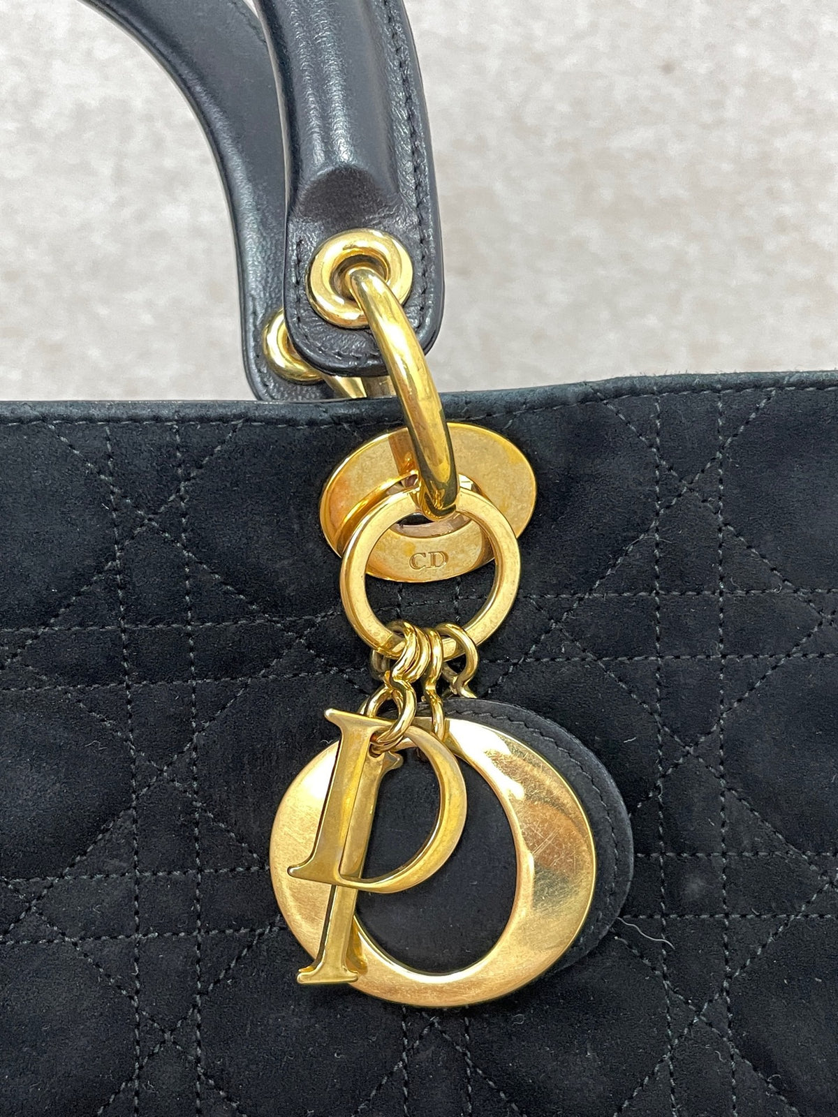 Dior - Lady Dior 7-grid - Suede - Black