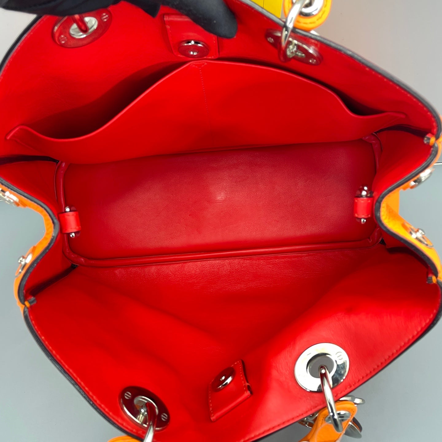 Dior - Lady Dior Bag - Leather - Orange - (medium)
