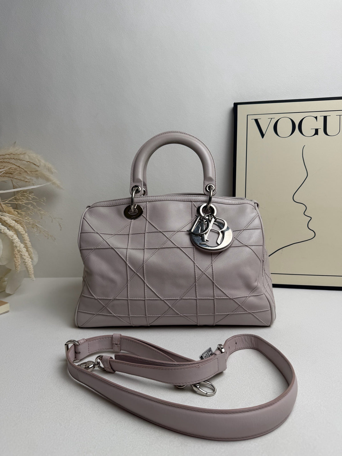 Dior - Lady Dior Boston - Leather - Pink