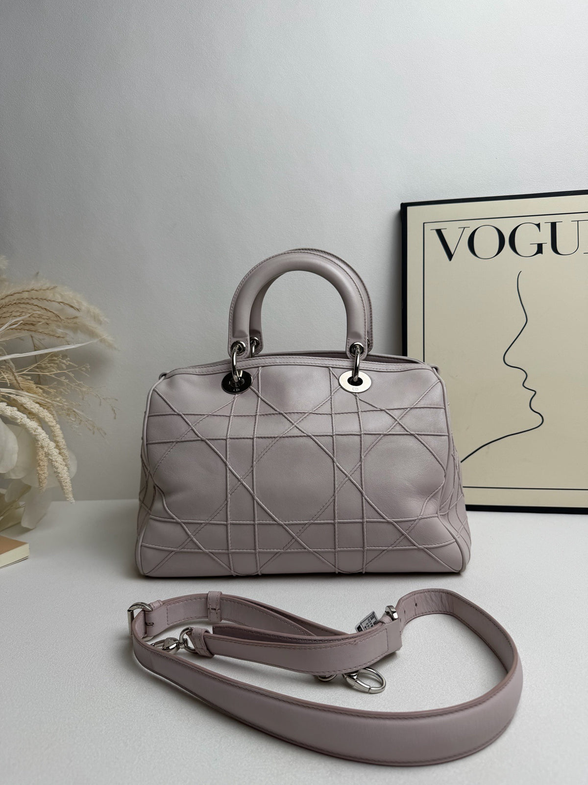 Dior - Lady Dior Boston - Leather - Pink