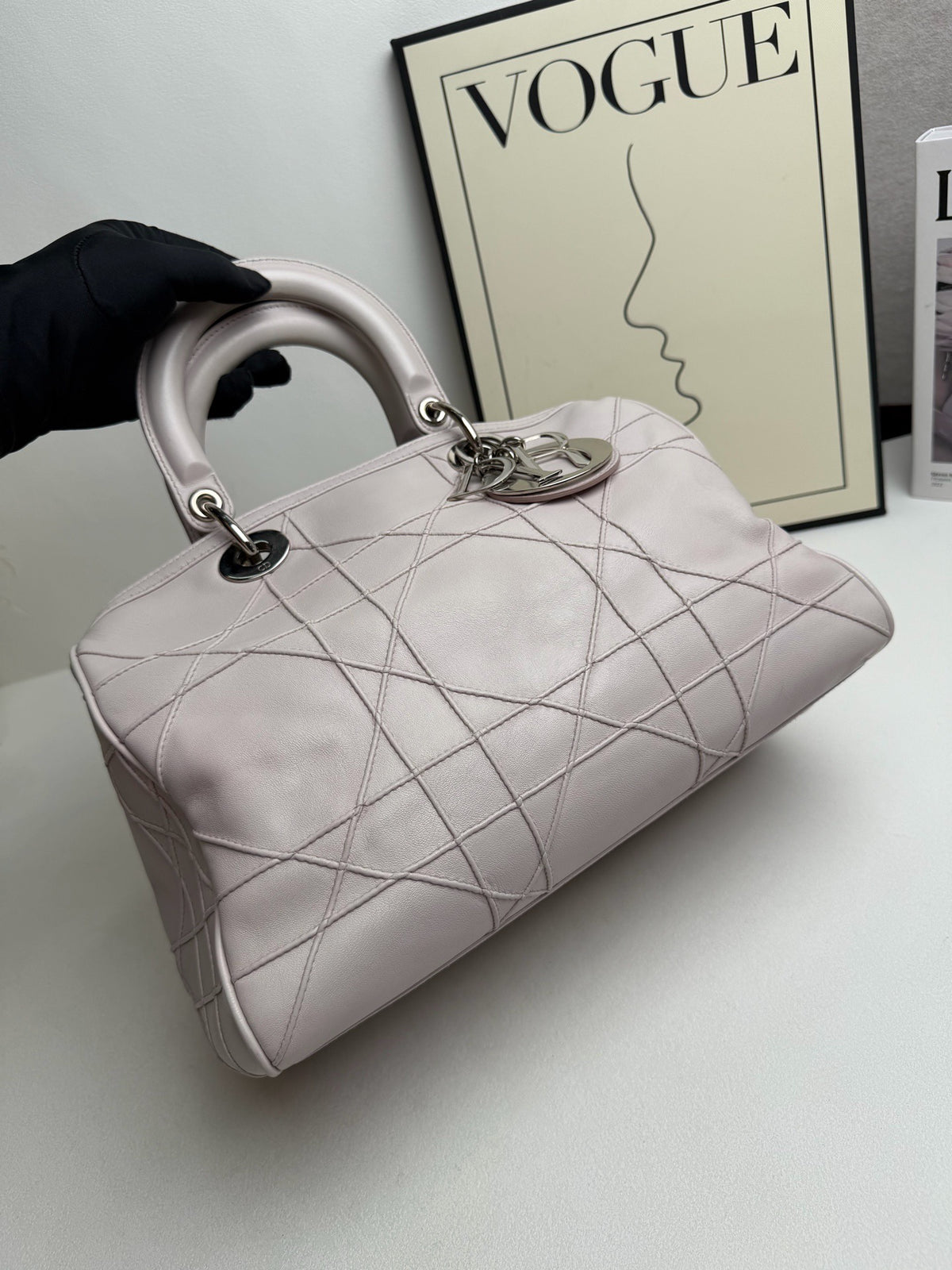 Dior - Lady Dior Boston - Leather - Pink