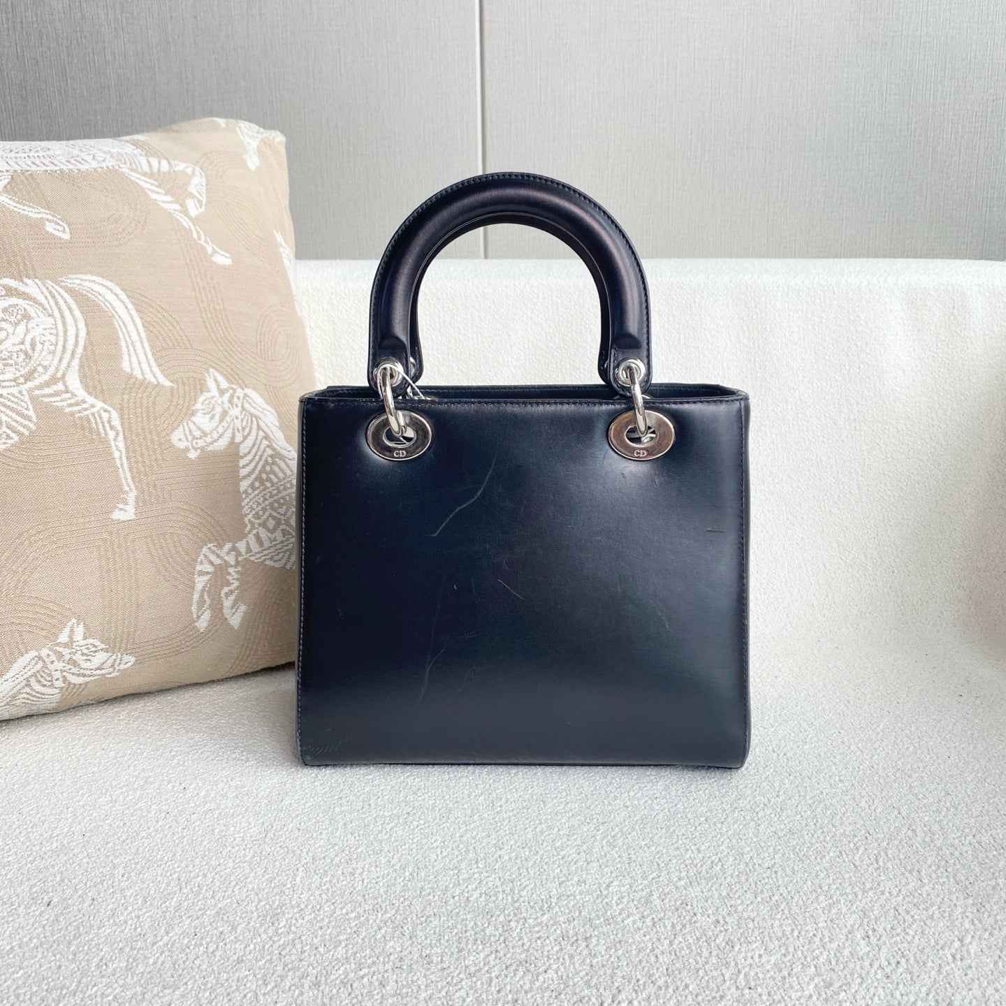 Dior - Lady Dior - Calfskin leather - Black - (Medium)